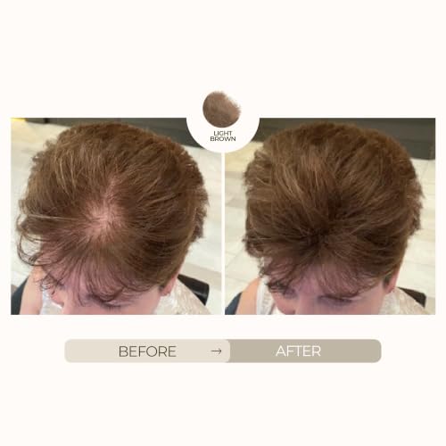 Hairatin Premium Hair Fibers Light Brown for Thinning Hair - Ammonia-Free Natural-Looking Thickener, Long-Lasting Coverage