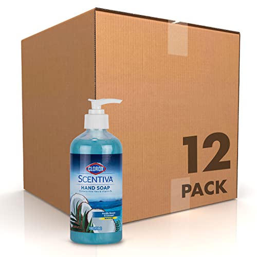 Liquid Hand Soap with Pump - Pacific Breeze & Coconut Scent, 14 Fl Oz, Pack of 12 — Gentle on Skin, Tough on Germs