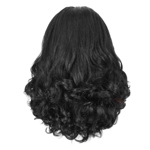 Quantum Love 16 Inch Black Curly Headband Wig for Black Women - Glueless Synthetic Half Wig