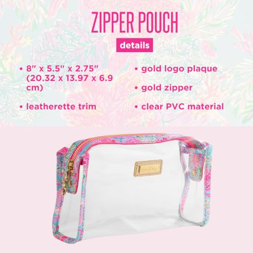 Lilly Pulitzer Clear Vinyl Travel Pouch Cay to My Heart - Organizer & Cosmetic Bag