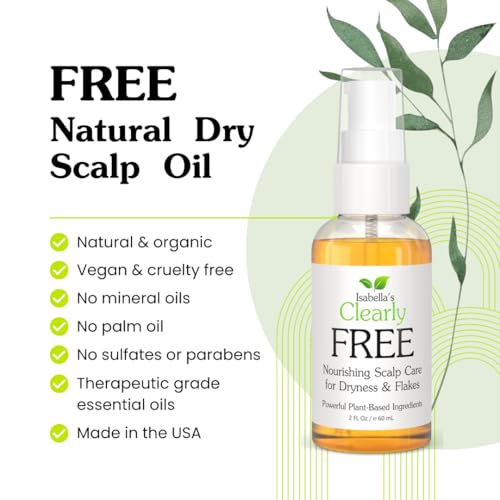 Dry Scalp Oil with Tea Tree & Lavender - 4 Oz - Soothes Flakes & Itching - Leave-In Treatment - Vegan