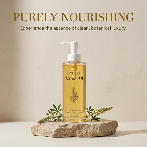 MATIERE Deep Hydrating Body Oil 150ml - Firming, Non-Greasy Moisturizer for Arms, Belly, Thighs, & Crepey Skin - Includes 1 pc