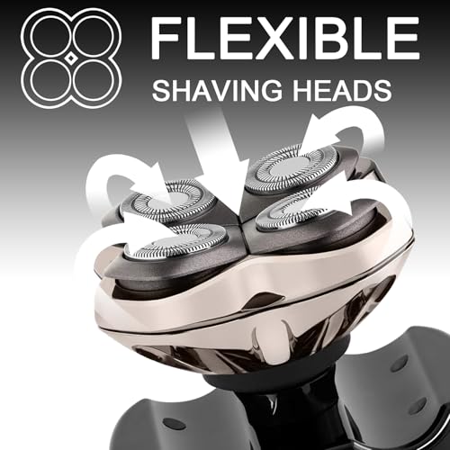 Replacement Head Compatible with Shaver PRO 4, Blade Fit for Skull Pitbull, Butterfly Kiss PRO & Palm Shavers, Replacement Head for Electric Shaver & Blade for Bald Head and for Men/Women (3 Pcs)