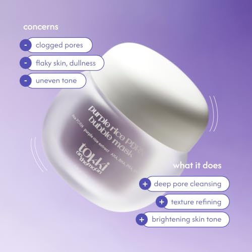 Purple Rice PDRN Bubble Mask for Pore Clearing & Exfoliation - Vegan Korean Skincare