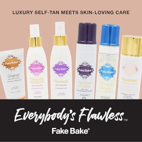 Fake Bake Darker Spray Tan Solution Sunless Self Tanner for Professional Airbrush Machine Long-Lasting Face & Body Glow Bronzing Self Tanning for Women & Men - 32 fl Oz