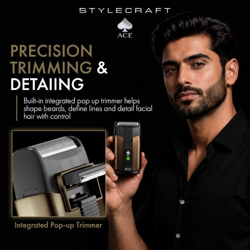 Foil Shaver with Integrated Trimmer - Cordless, USB-C Rechargeable, Close Shaving