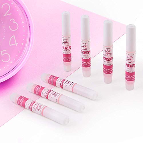 Makartt Nail Decorations Kit with 40Pcs Nail Glues Bulk for Press on Nails Bundle