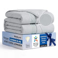 Bedsure King Size CoolOxy Cooling Comforter - Grey, Breathable & Moisture-Wicking