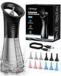 Electric Ear Wax Removal Kit with LED Display & Black & Transparent Nozzles