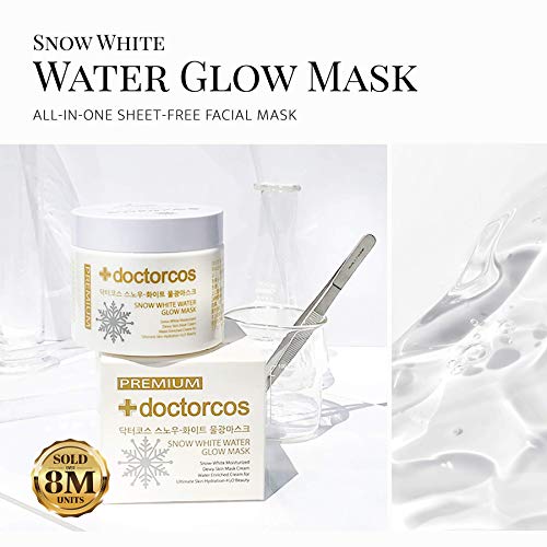 Snow White Water Glow Mask Cream | Over 8M Units Sold | Original Moisturizing Washless Sleeping Pack | Skin Rejuvenation and Hydration | Daily Self Skin Care, Korean Beauty | 3.71 oz