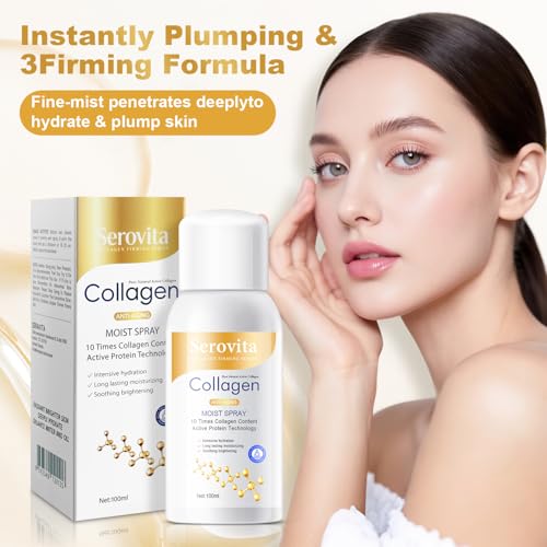 Serovita Collagen Spray 2-Pack - Hydrating Anti-Aging Face & Body Moisturizer