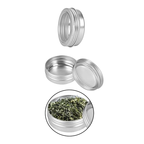 2 oz Aluminum Round Tin Containers with Screw Lid – 75pc Craft & Cosmetic Jars