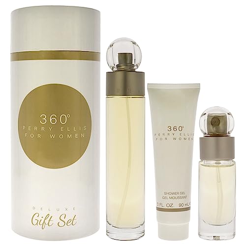 Perry Ellis Floral EDT Spray - 3.4oz Fragrance with 0.25oz & 3oz Shower Gel - Variation Floral - Spray 1