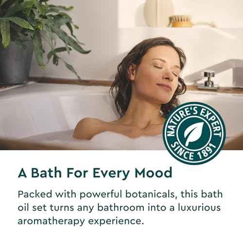 Herbal Bath Oil Set with 5 Signature Formulas - 10 Pieces for Relaxation & Aromatherapy