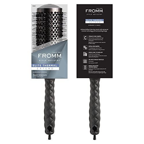 Fromm Elite Thermal Ceramic Ionic 2-Inch XL Round Brush for Faster Blowouts