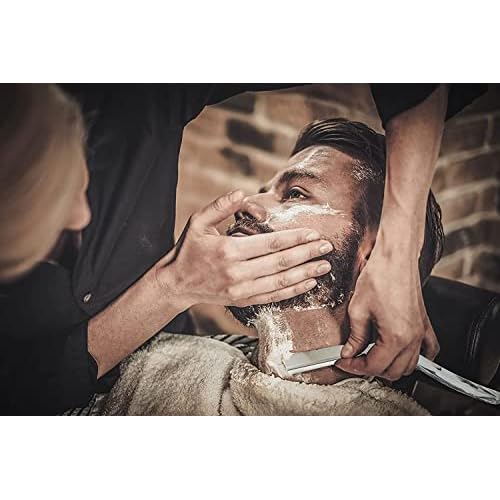 Professional Straight Razors For Men - Barber Razor Straight Edge Razor Shaving Kit For Close Shave - Beard Cut Throat Safety Razor Navajas Para Barbero Shavette With 10 Shaving Blades By Krisp Beauty