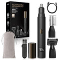 3-in-1 Nose Hair Trimmer for Men & Women ? Electric Ear and Nose Hair Trimmer, Eyebrow Trimmer, USB-C Rechargeable Facial Hair Removal Device, Stainless Steel Blades, Digital LED Display