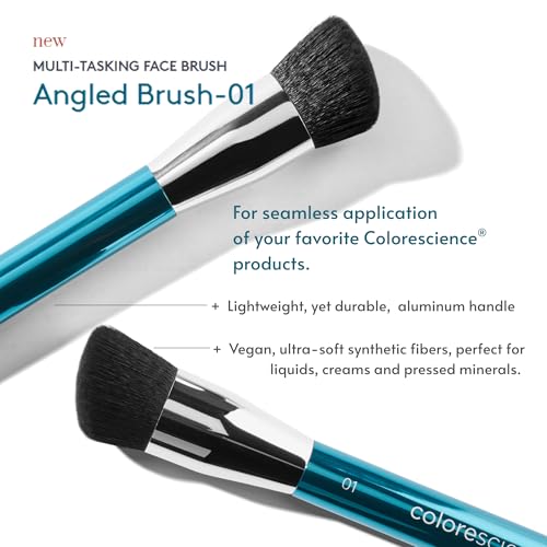 Angled Face Makeup Brush - Professional Synthetic Blending Brush