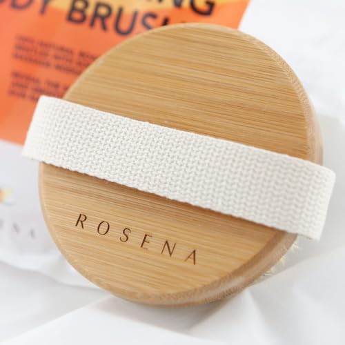 Dry Brushing Body Brush Set for Skin Exfoliation & Toxin Removal - Long Handle Back & Face Brush Bundle