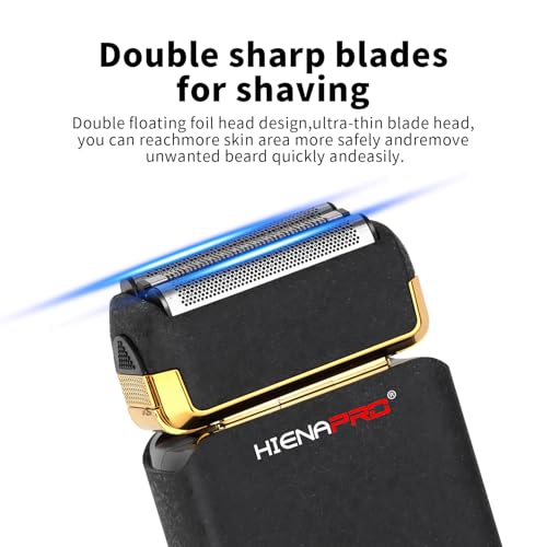 HIENA PRO Foil Shavers for Men- USB Rechargeable with LCD Display, Dual Blades, New Electric Razor for Men Face - Professional Cordless Shaving