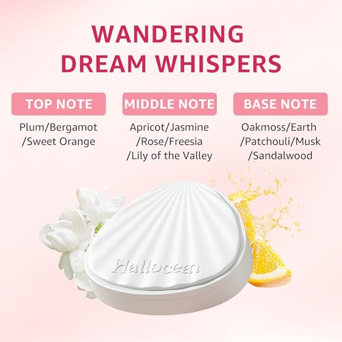Herbsocean Solid Perfume for Women - Pink Floral & White Fragrance Set, Long Lasting, Alcohol-Free, Travel-Friendly