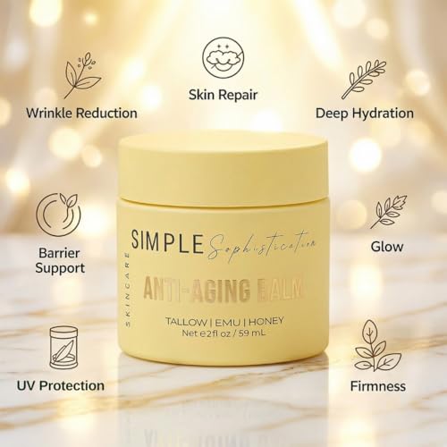 Anti-Aging Balm with Manuka Honey & Emu Oil - Nourishing Face & Body Moisturizer, Non-Greasy, Natural Skincare