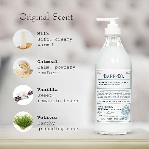 BARR-CO Original Scent Shea Butter Lotion 16oz - Moisturizing & Handcrafted