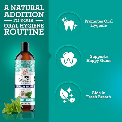 Oil Pulling & Coconut Oil Bundle with Toothbrush & Tongue Scraper for Oral Hygiene