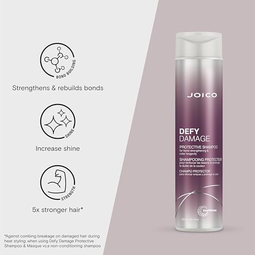 Joico Defy Damage Protective Shampoo & Conditioner | For Color-Treated Hair | Strengthen Bonds & Preserve Hair Color | With Moringa Seed Oil & Arginine