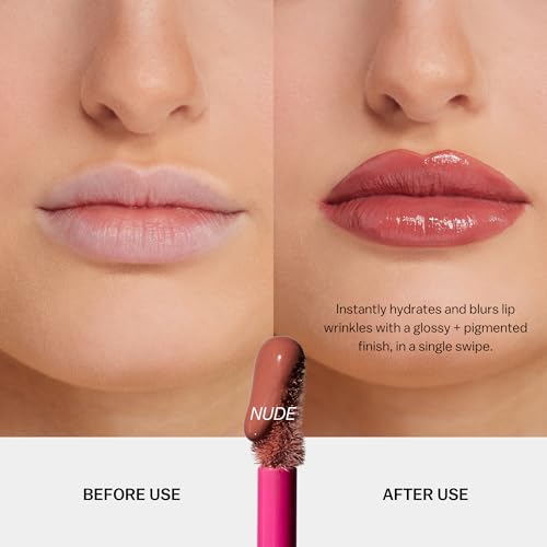 Nude Lip Gloss - Ultra-Hydrating Pigment & Glossy Finish for Women