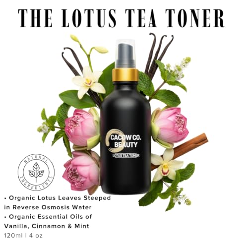 Organic Lotus Tea Toner - Vitamin C and Ferulic Acid - Evens Skin Tone and Brightens Complexion
