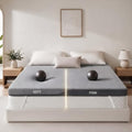 Queen Size Dual Firmness Mattress Topper - Split 3 Inch Support Foam, Non-Slip, CertiPUR-US Certified