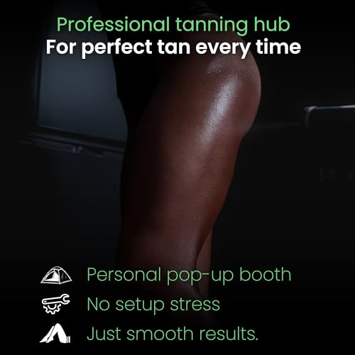Large Spray Tan Tent ? Deluxe Pop Up Tent Portable Tanning Booth with Carry Case ? Clear Window for Perfect Spray Tanning ? Easy Clean for Home & Salon