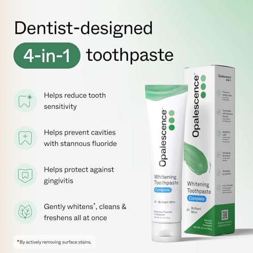 Opalescence Complete 4 in 1 Sensitive Toothpaste Pack of 2 - Whitening Gum Care Fluoride