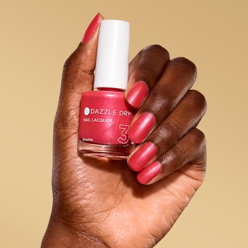 Dazzle Dry Nail Lacquer Step 3 Poolside Pink 0.5 Fl Oz - Long-Lasting Nail Polish