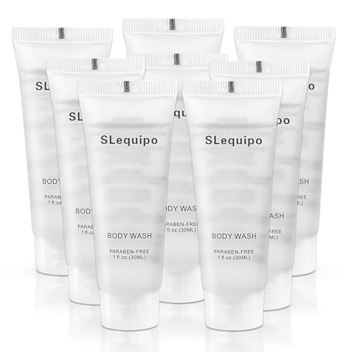 Travel Size Body Wash (1 fl oz, 50 Pack), Refreshing Hotel Body Wash, Mini and Small Size Guest Hotel Toiletries in Bulk