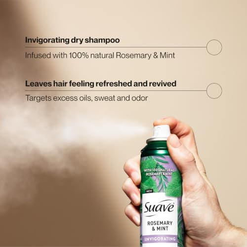 Dry Shampoo for Oily Hair with Rosemary & Mint - Cruelty-Free, 12 oz