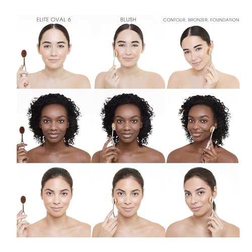 Artis Elite Oval 6 Brush | Oval Makeup Brush | Luxury Synthetic Foundation Brush | Ideal For Foundation, SPF, Skincare | Use With Liquids, Powders, and Creams | Creates Airbrush Finish