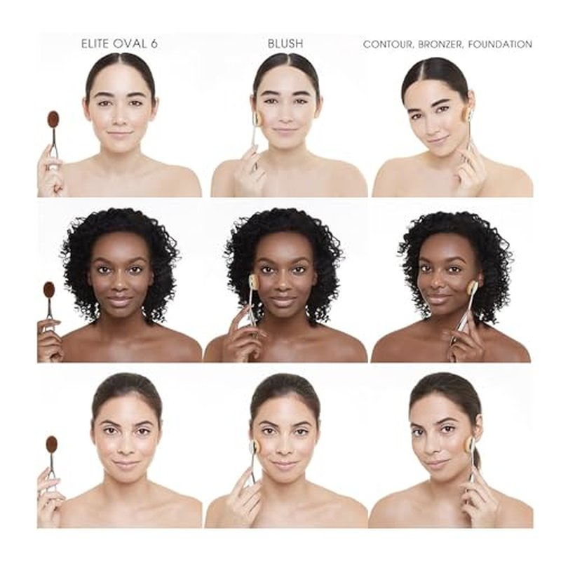 Artis Elite Oval 6 Brush | Oval Makeup Brush | Luxury Synthetic Foundation Brush | Ideal For Foundation, SPF, Skincare | Use With Liquids, Powders, and Creams | Creates Airbrush Finish