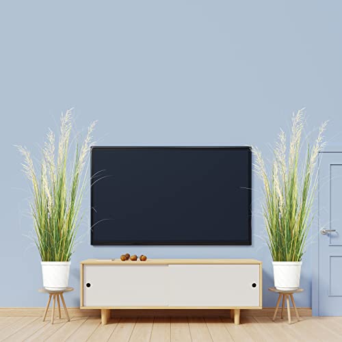 Artificial Plant 4ft Tall - 2 Pack Faux Grass with Flowers for Indoor Decor - Housewarming Gift