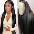 Natural Black Lace Front Wigs Human Hair 22 Inch for Black Women - Glueless