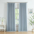 40W x 95L Dusty Blue Curtain Panels with Blackout Liners - Pack of 2