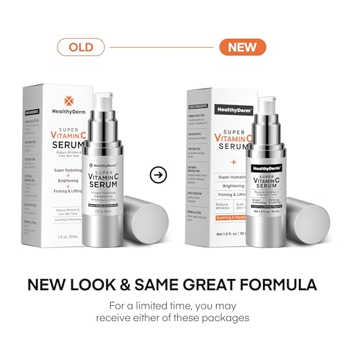 HealthyDerm Vitamin C Serum for Women Over 70 - 1 Fl Oz Hydrating & Anti-Aging