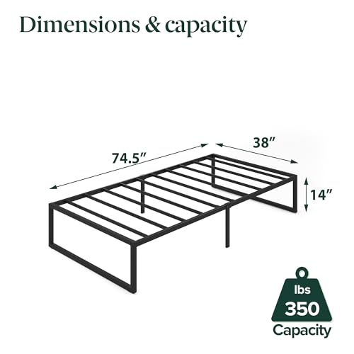 Twin Zinus Lorelei 14-Inch Metal Platform Bed Frame with Underbed Storage - Small Box Edition