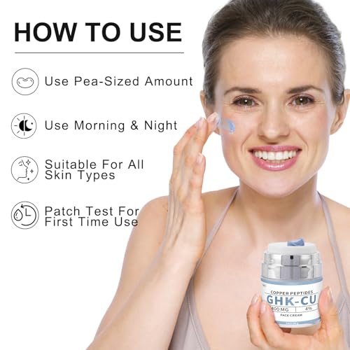Copper Peptide Face Cream for Anti-Aging & Hydration – 30g Moisturizer with Collagen Support