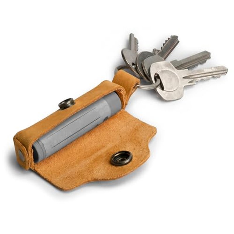 Hide & Drink, Lip Balm Keychain Holder, Lip Protection, Classic Vintage, Brass Metal Clasp, Full Grain Leather, Handmade