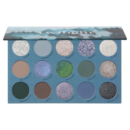 ColourPop Twilight Eyeshadow Palette - Limited Edition Moody Blue & Green Colors, Long-Wear Matte & Metallic Finishes