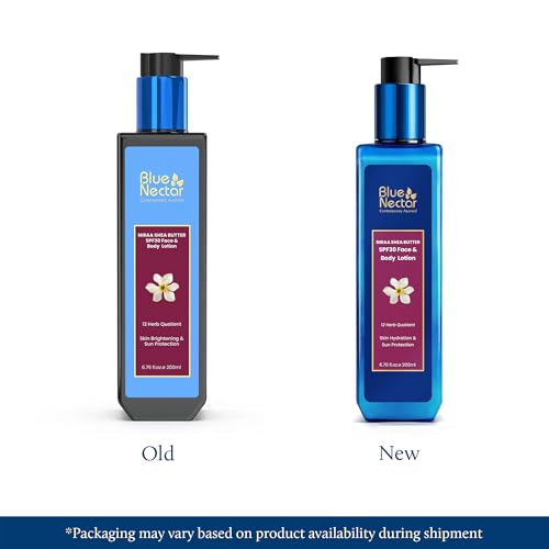 Blue Nectar Cocoa Butter Nargis SPF 30 PA++ Body Sunscreen Lotion 6.7 Fl Oz - No Parabens & Silicones