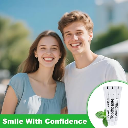 Travel Toothpaste Bulk Pack 200 Pcs - 10g White Mini Tubes for On-the-Go Oral Care