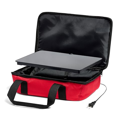 HOTLOGIC Max Large Portable Electric Food Warmer & Lunch Box - Red, 120V